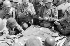 USAAF 9th AF Personnel are transported to Normandy by Royal Navy LCT647  LTN2030 Landing Craft, Tank of the 28LCT flotilla on June 7, 1944 