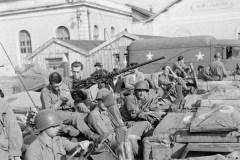 US 45th Infantry Division Thunderbirds Personnel & Vehicles in Grenoble, Southern France - September 1944