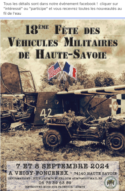 Affiche Rassemblement Véhicules Militaires